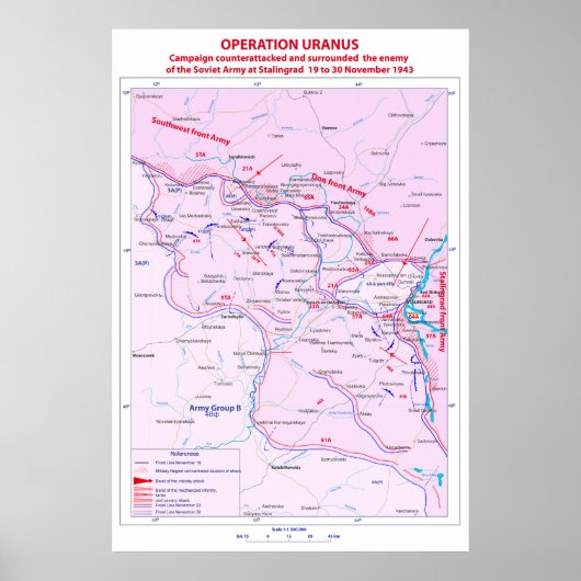 Tweede Wereldoorlog: Stalingrad Operation Uranus Poster (Voorkant)