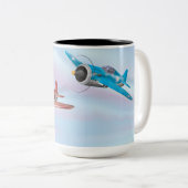Tweede Wereldoorlog Vliegtuig Tweekleurige Koffiemok (Voorkant rechts)