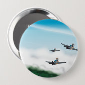 Tweede Wereldoorlog Vliegtuigen Ronde Button 4,0 Cm (Voorkant /achterkant)