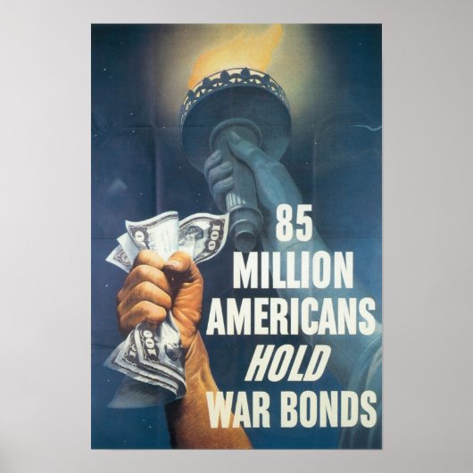 Tweede Wereldoorlog War Bonds Print (Voorkant)