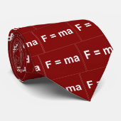 Tweede wet Newton (rood) Stropdas (Opgerold)