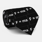 Tweede wet Newton (zwart) Stropdas (Opgerold)