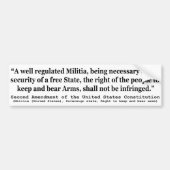 Tweede wijziging van de grondwet van de Verenigde  Bumpersticker (Voorkant)