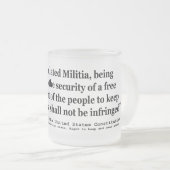 Tweede wijziging van de grondwet van de Verenigde Matglas Koffiemok (Voorkant rechts)