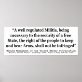 Tweede wijziging van de grondwet van de Verenigde  Poster (Voorkant)