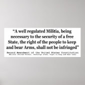 Tweede wijziging van de grondwet van de Verenigde  Poster (Voorkant)