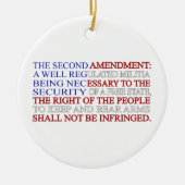 Tweede wijzigingsmarkering keramisch ornament (Voorkant)