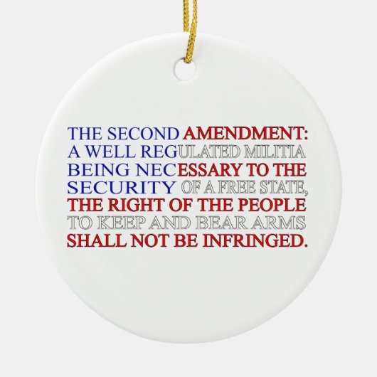 Tweede wijzigingsmarkering keramisch ornament (Voorkant)