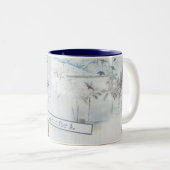 Tweede zeegezicht collage tweekleurige koffiemok (Voorkant rechts)