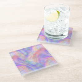 tweede zicht, holo pastel : glazen onderzetter