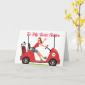 TWEEDE ZISTER (WHO GOLFS) BIRTHDAY WISHT KAART (Gele Bloem)