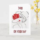 TWEEDE ZISTERELAX, GEWELDIG OP JE BIEDDAG KAART (Gele Bloem)