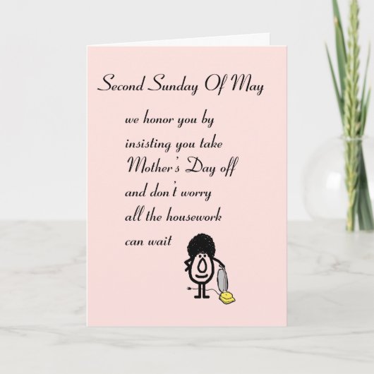Tweede Zondag van Mei Kaart (Voorkant)