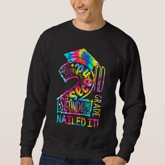 Tweedegraads genageld Het Tie Dye Afstuderen 2022 Trui (Voorkant)