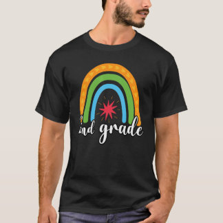 Tweedegraads Regenboog Ontwerp Leuke 2e Graad T-shirt