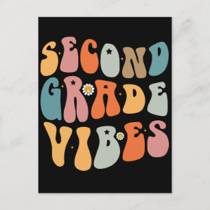 Tweedegraads vibes terug naar school Groovy School Feestdagenkaart
