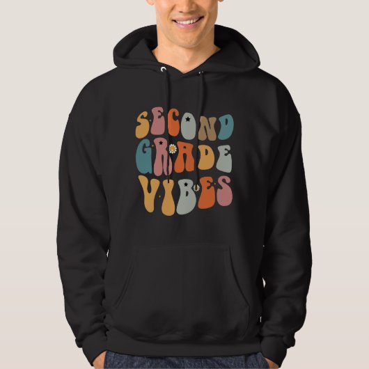 Tweedegraads vibes terug naar school Groovy School Hoodie (Voorkant)