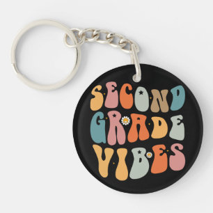Tweedegraads vibes terug naar school Groovy School Sleutelhanger