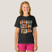 Tweedegraads vibes terug naar school Groovy School T-shirt (Voorkant volledig)
