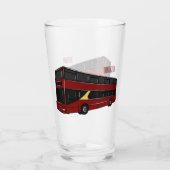 Tweedehands autobus cartoon illustratie glas (Achterkant)