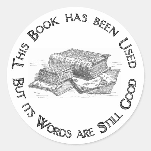 Tweedehands Boekencadeau Boekenplaat Ronde Sticker (Voorkant)