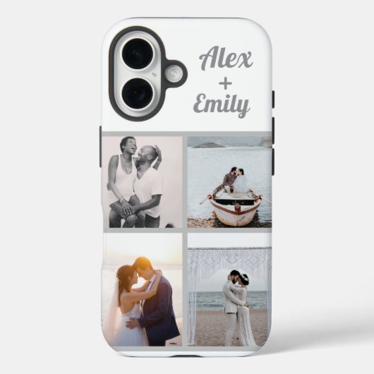 Tweedehands naam en collage foto telefoonhoes Case-Mate iPhone case (Achterkant)