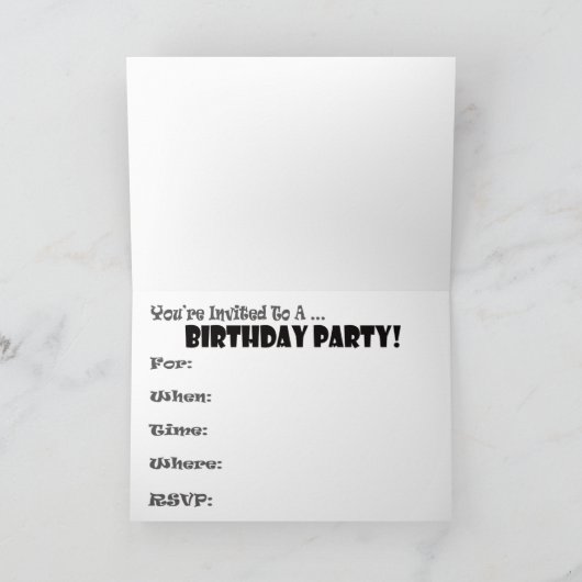 Tweedehands Onderdelen 50ste Verjaardag Uitnodigin (Binnen)