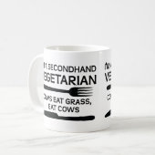 Tweedehands Vegetarische Grappige Mok (Voorkant links)
