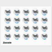 tweedekker ronde sticker (Vel)