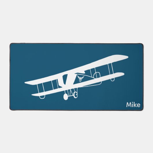 Tweedekker Vliegtuig Eenvoudige Luchtvaart Custom Bureaumat (Voorkant)