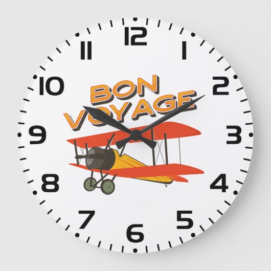 tweedekker- vliegtuig van Bon Voyage Grote Klok (Voorkant)