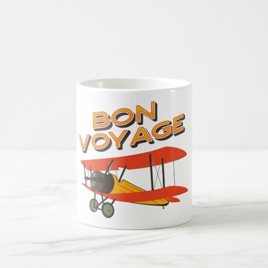 tweedekker- vliegtuig van Bon Voyage Koffiemok (Center)