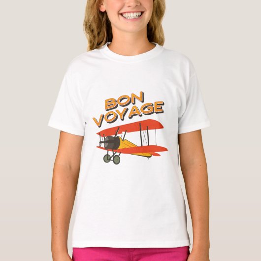 tweedekker- vliegtuig van Bon Voyage T-shirt (Voorkant)