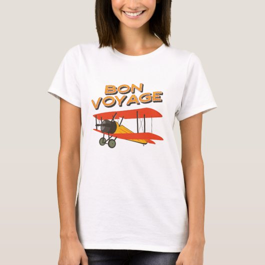 tweedekker- vliegtuig van Bon Voyage T-shirt (Voorkant)