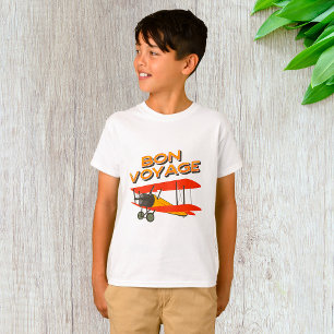 tweedekker- vliegtuig van Bon Voyage T-shirt