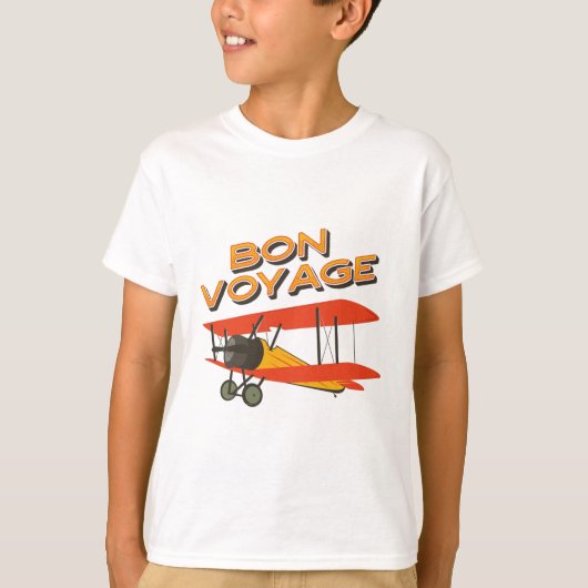 tweedekker- vliegtuig van Bon Voyage T-shirt (Voorkant)