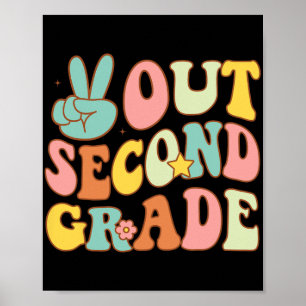 Tweedeklas Groovy Laatste Dagen School 2e klas Poster