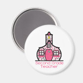Tweedeklas leraar Verf Splatter Schoolhouse Magneet (Voorkant / Achterkant)