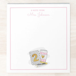 Tweedeklas leraar Witte leraar waardering Notitieblok