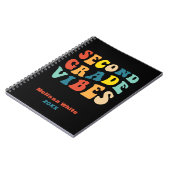 Tweedeklas vibes terug naar school retro notitieboek (Linkerzijde)