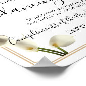 Tweedelig bordteken voor bruiloftsreceptie met dan poster (Hoek)