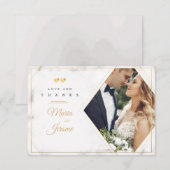 Tweedelig Hart Foto Dankkaart Kaart (Voorkant / Achterkant)