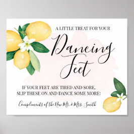 Tweedelig Naambord 'Dancing Feet' met Flip Flops e Poster