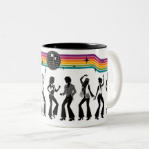 Tweedelige koffiemok voor 70's Disco Dance Party