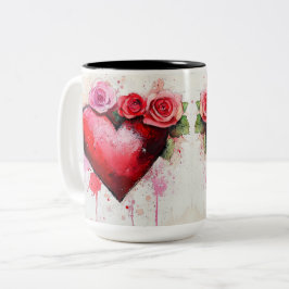 Tweedelige mok Personalized Valentine Coffee Mug