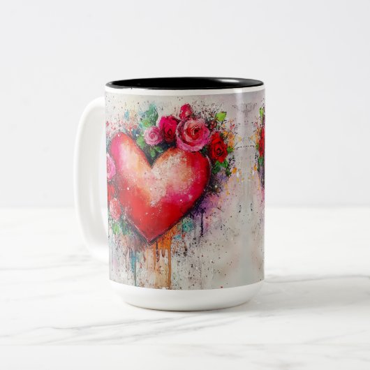 Tweedelige mok Personalized Valentine Coffee Mug (Voorkant links)