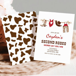 TweedeRodeo Westerne Cowboy 2e Verjaardag Kaart