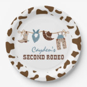 TweedeRodeo Westerne Cowboy 2e Verjaardagspapier Papieren Bordje (Voorkant)