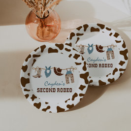 TweedeRodeo Westerse Cowboy 2e Verjaardag Papieren Bordje