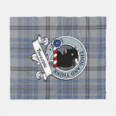 Tweedie Clan Badge Tartan Plaid Fleece Deken (Voorkant (Horizontaal))